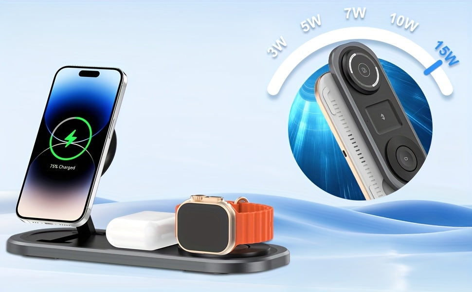 Power Travel – 3-in-1 Foldable Magnetic Charging Station