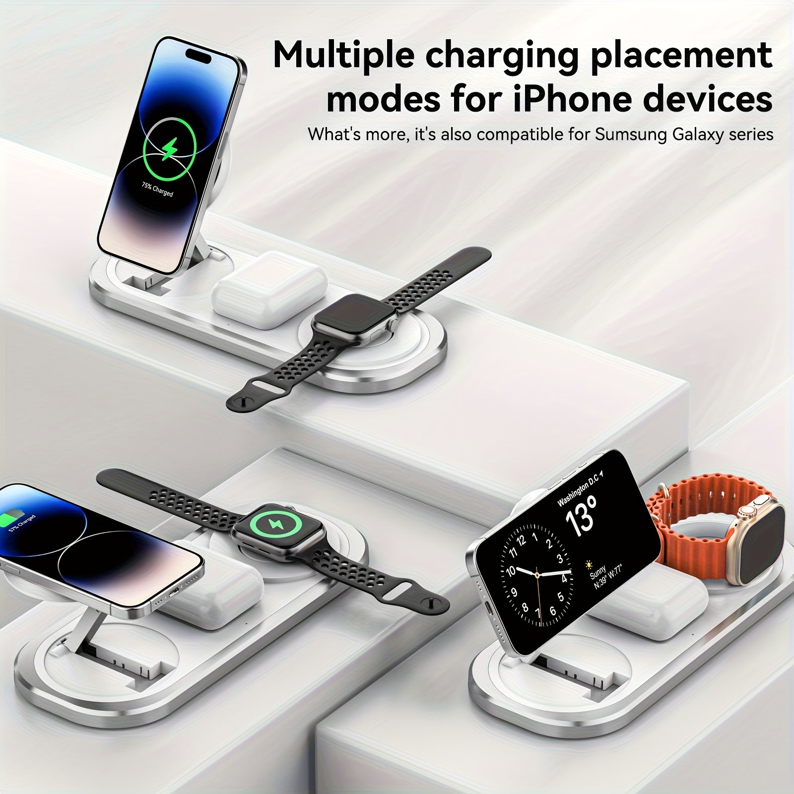 Power Travel – 3-in-1 Foldable Magnetic Charging Station