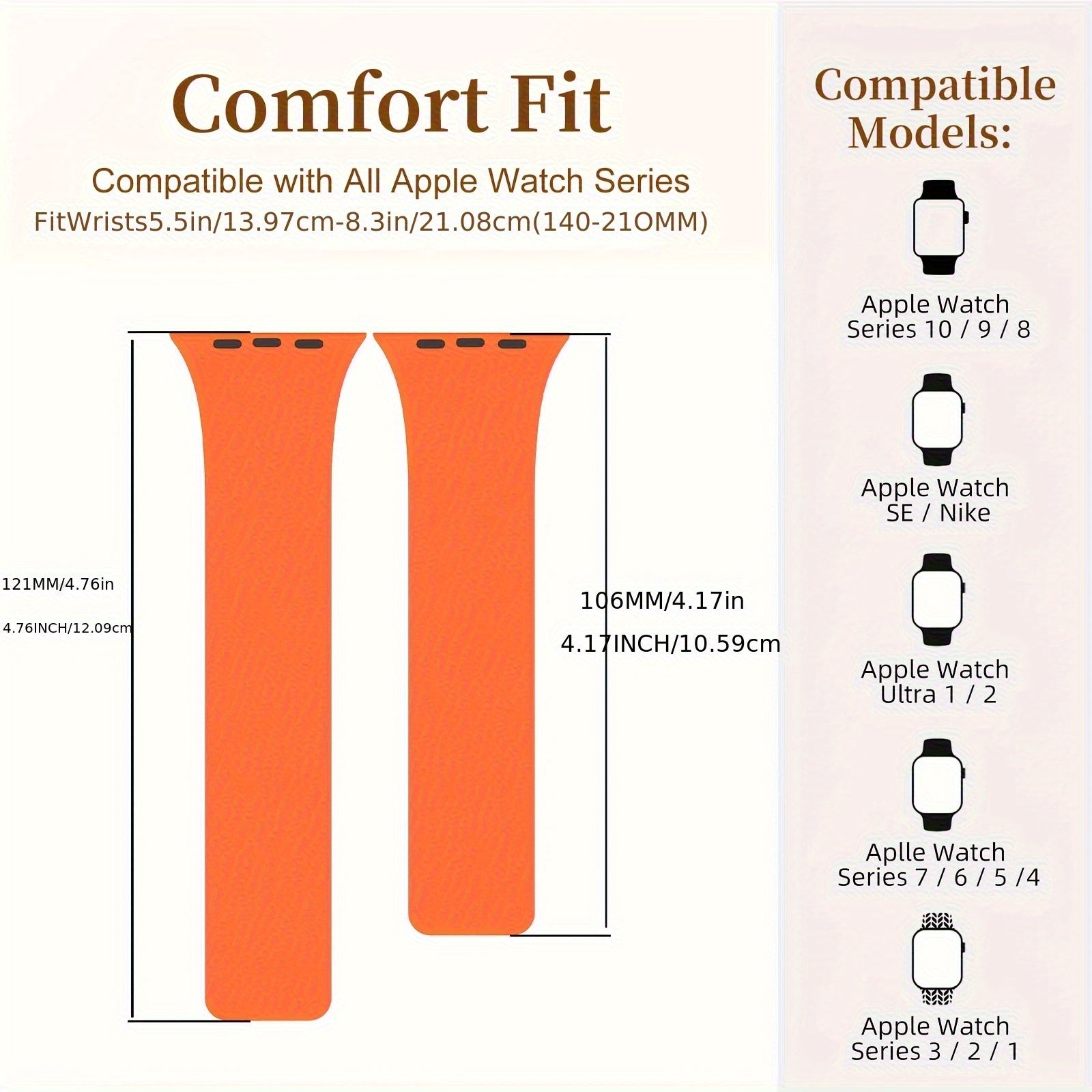 VoraWatch Band -  Magnetic Silicone Strap for Apple Watch