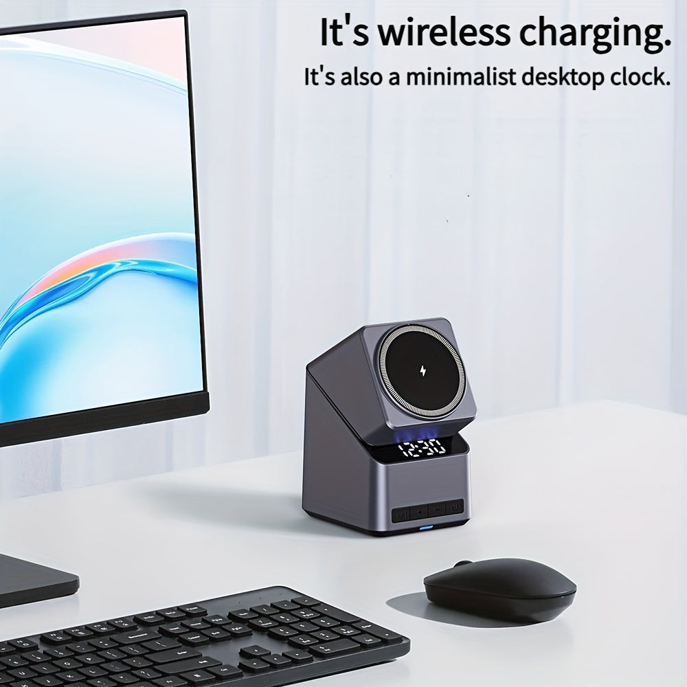 VoraPower Dock Time 3-in-1 Magnetic Wireless Charger with Clock Display