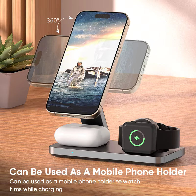 PowerDock T8 – 3-in-1 Magnetic Wireless Charger
