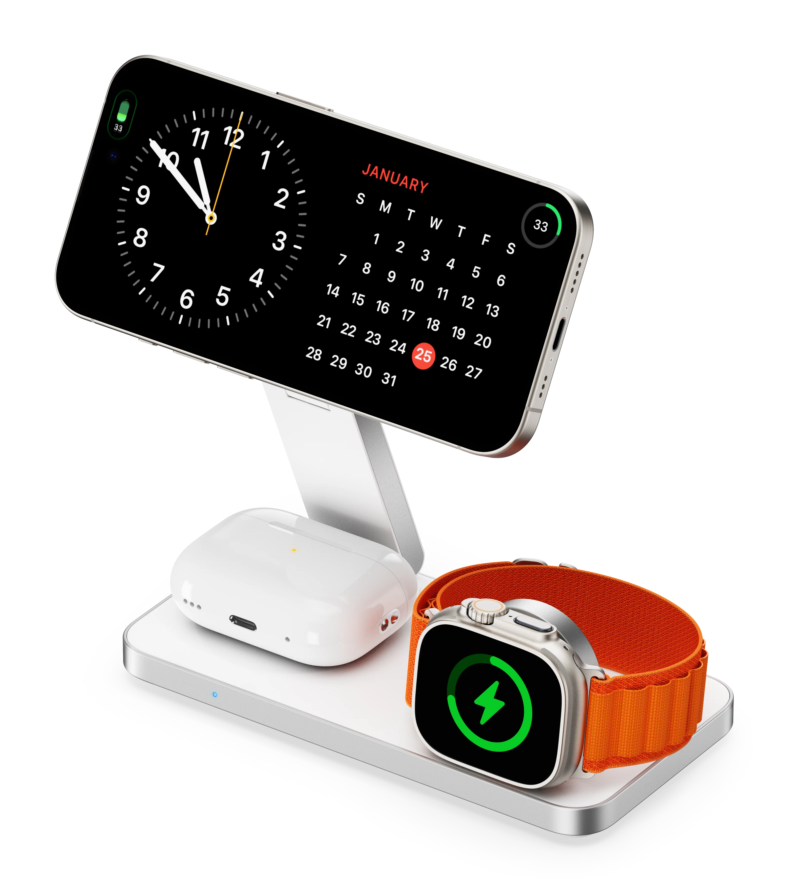 PowerDock T8 – 3-in-1 Magnetic Wireless Charger