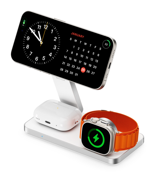 PowerDock T8 – 3-in-1 Magnetic Wireless Charger