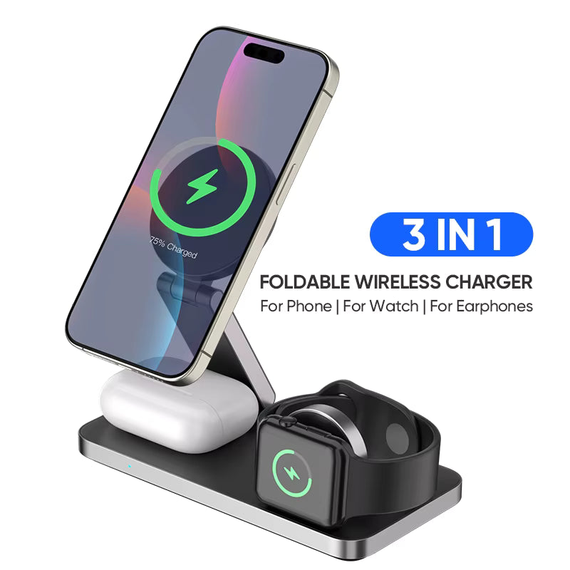 PowerDock T8 – 3-in-1 Magnetic Wireless Charger