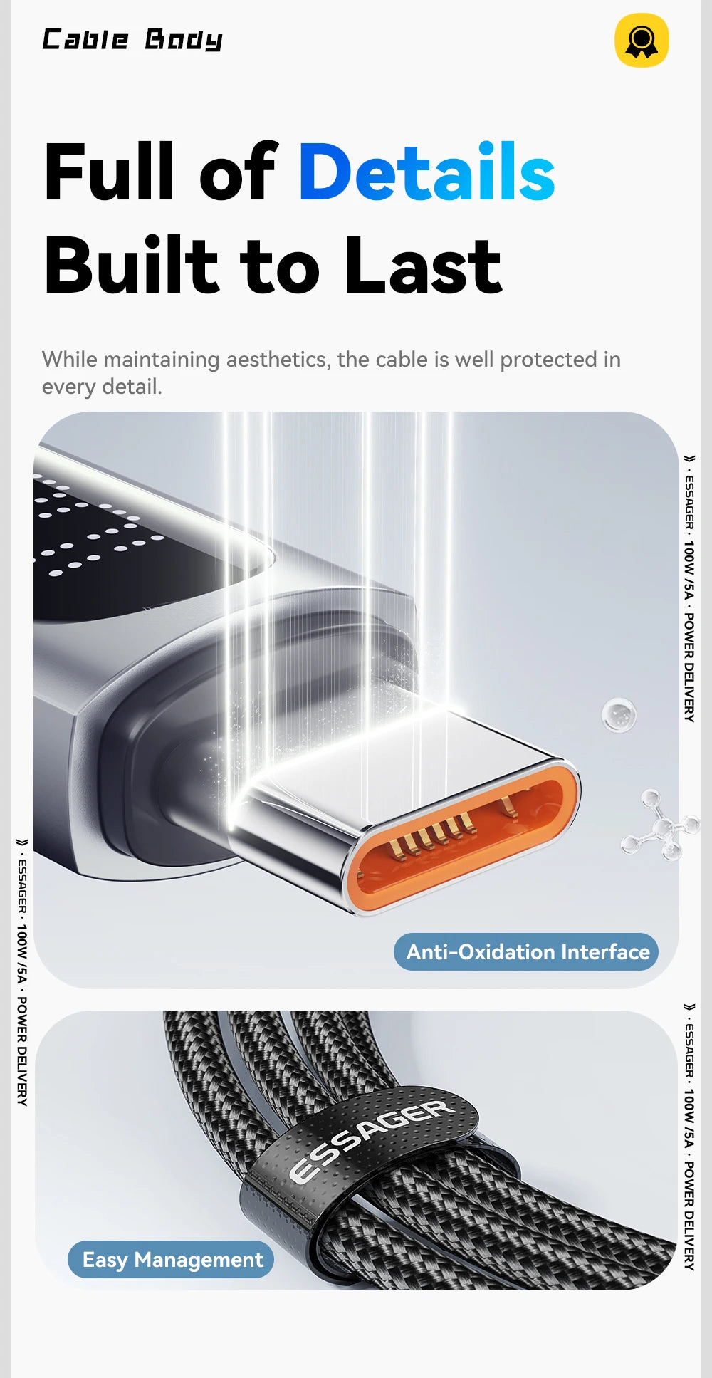 VoraLink Pro – 100W  (Type-C to Type-C)