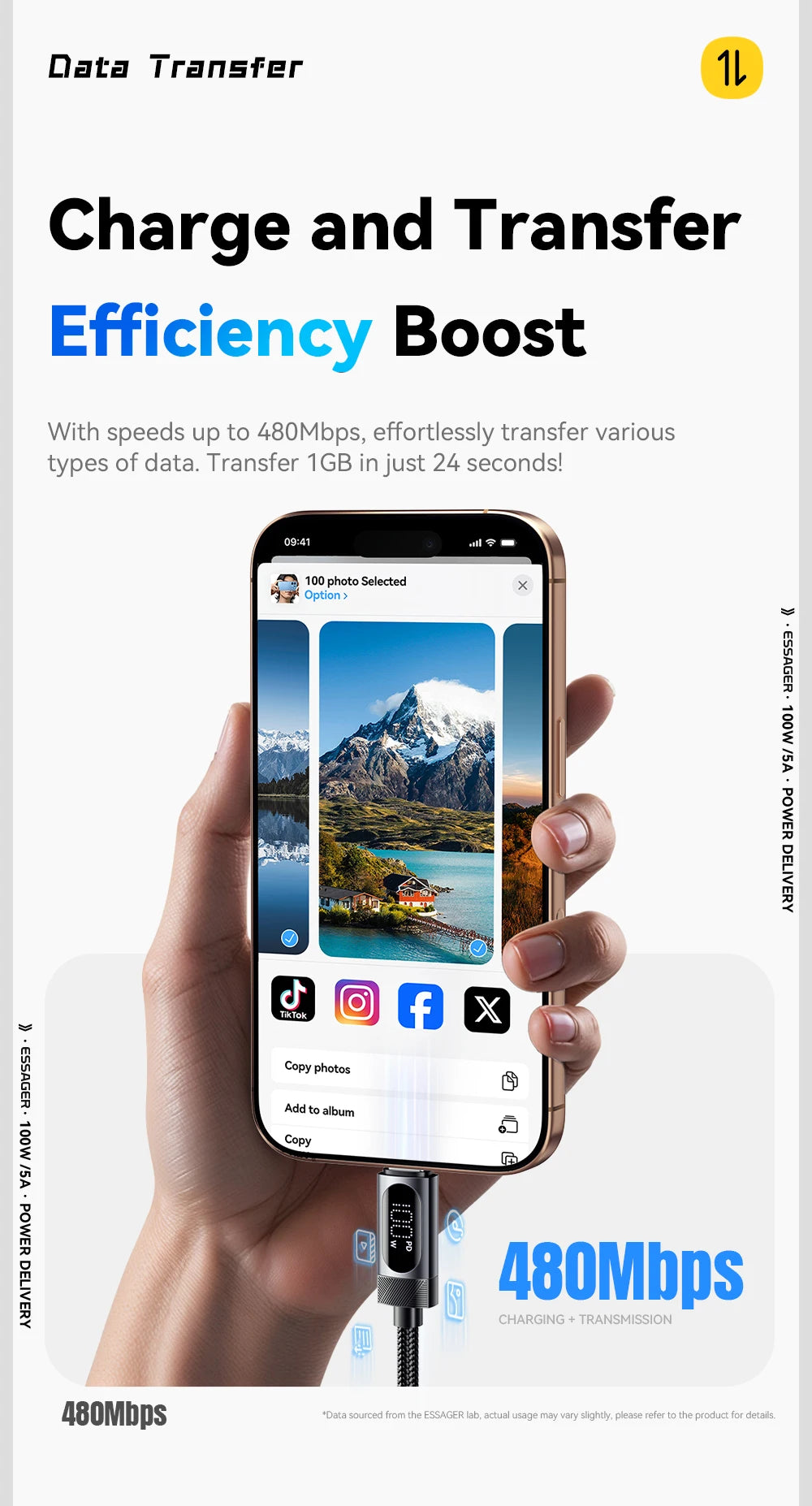 VoraLink Pro – 100W  (Type-C to Type-C)