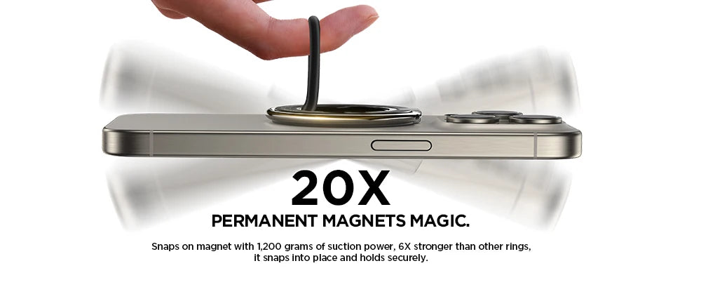 VoraGrip Ring – Magnetic Finger Ring Holder for iPhone