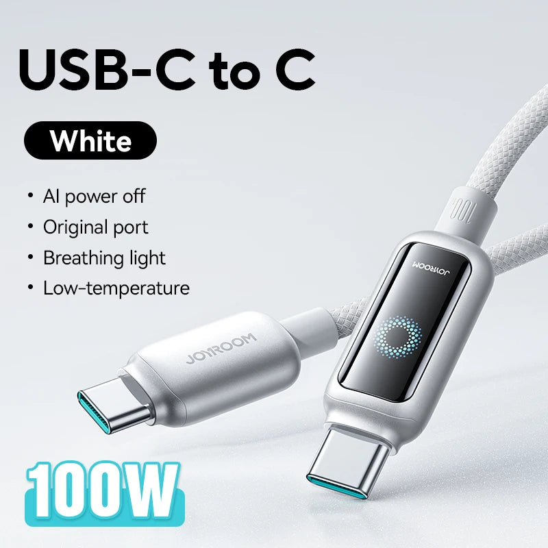 VoraLink Pro – 100W Auto Power-Off Fast Charging Cable