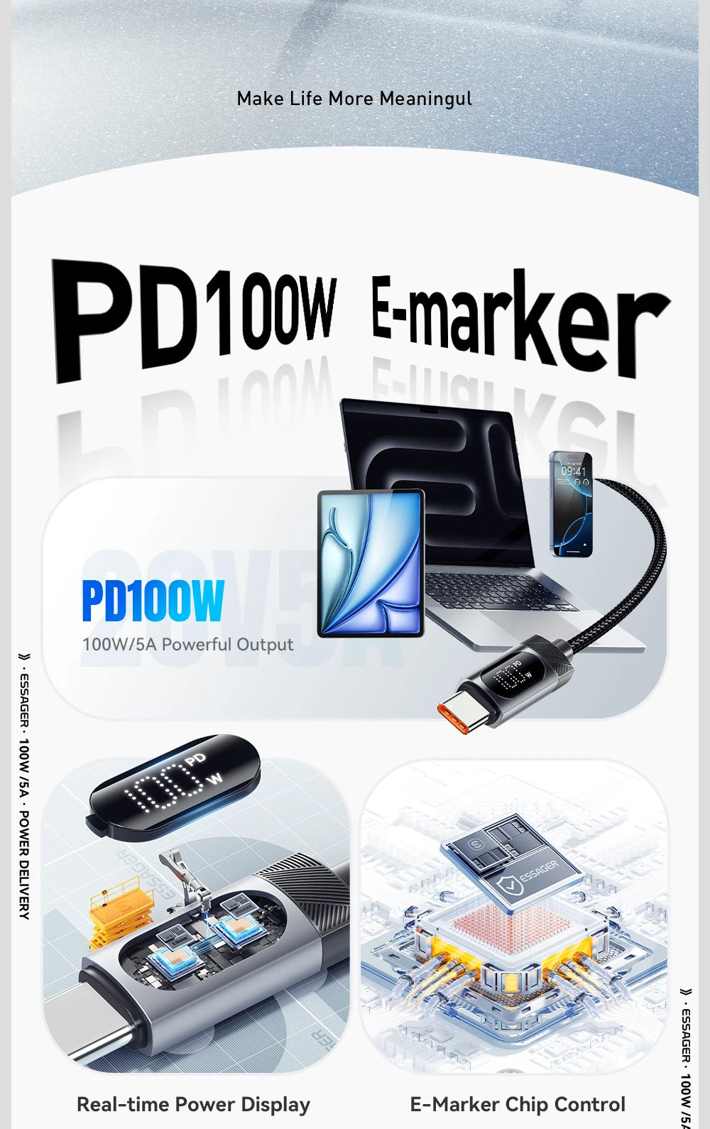 VoraLink Pro – 100W  (Type-C to Type-C)