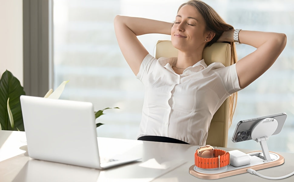 Power Travel – 3-in-1 Foldable Magnetic Charging Station