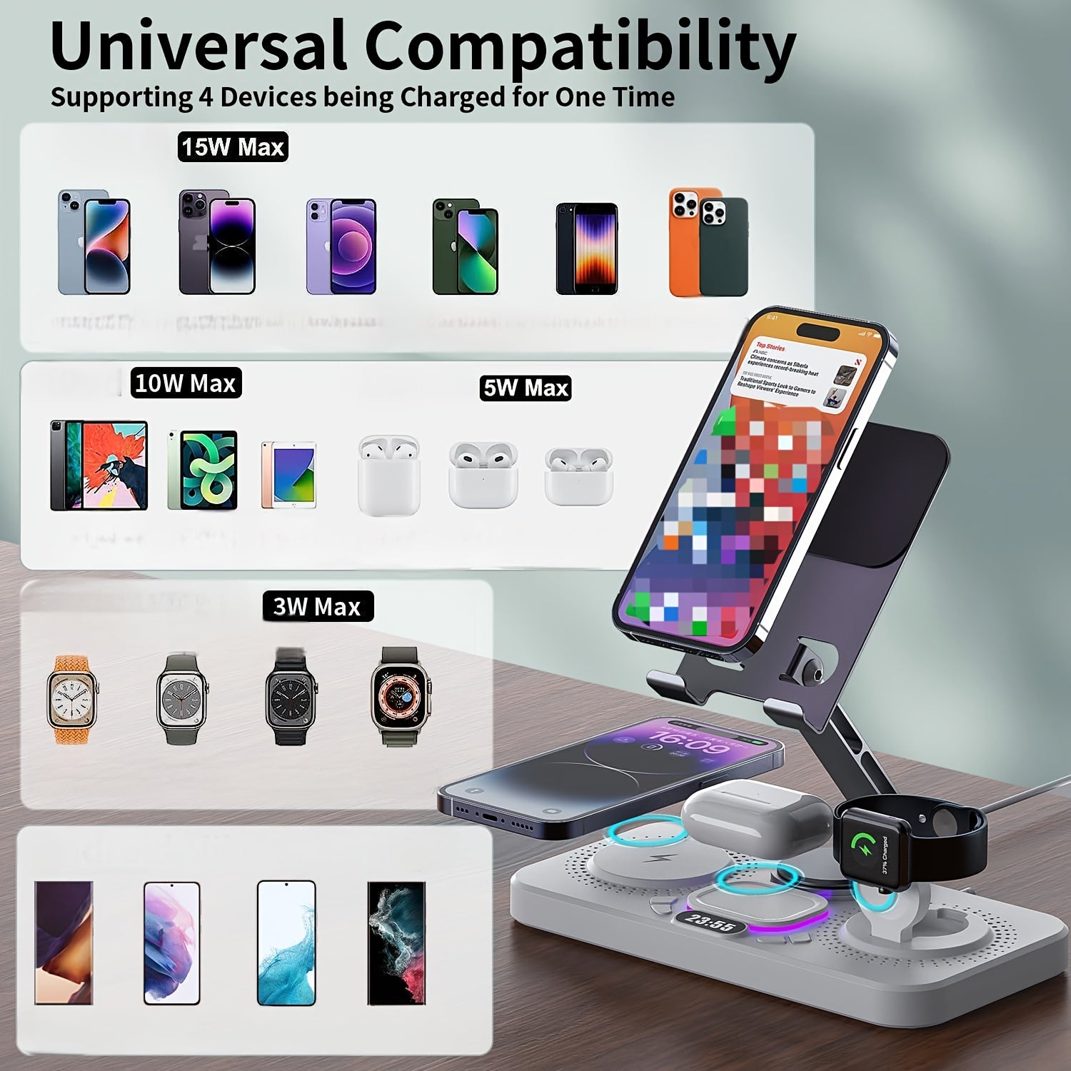 Power Dock – 4-in-1 Magnetic Charging Station for Apple Devices