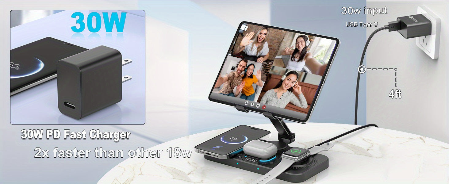 Power Dock – 4-in-1 Magnetic Charging Station for Apple Devices