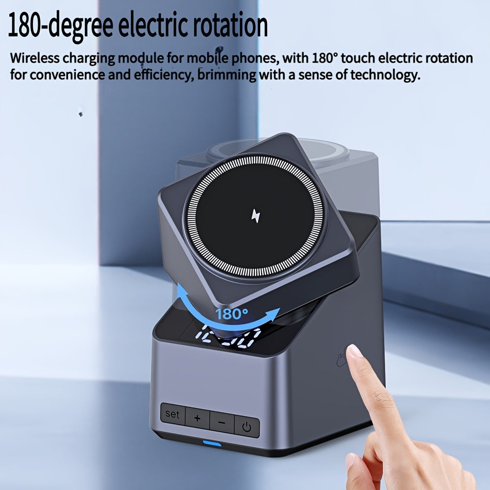 VoraPower Dock Time 3-in-1 Magnetic Wireless Charger with Clock Display