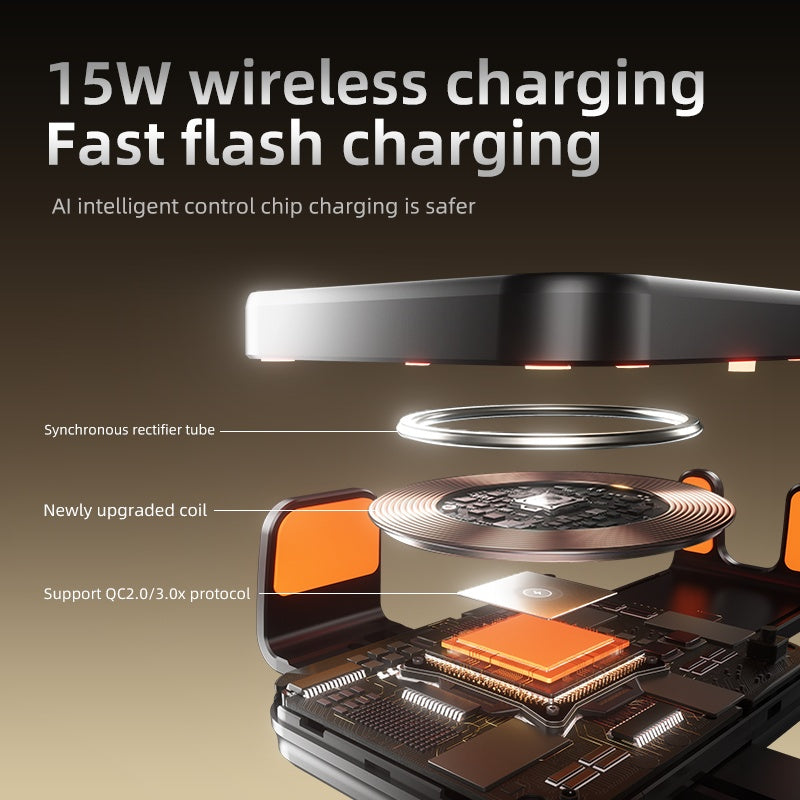 VoraPower Car 15W Smart Wireless Car Charger with RGB Ambient Light