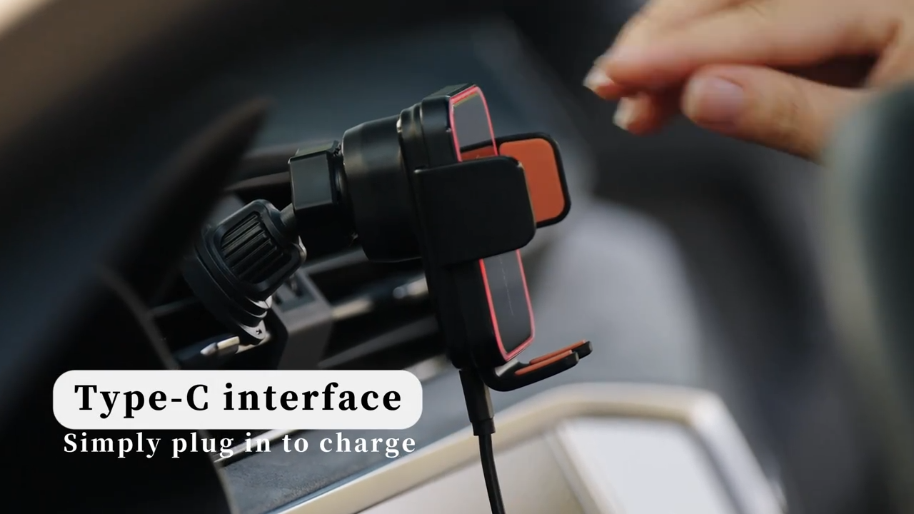 VoraPower Car 15W Smart Wireless Car Charger with RGB Ambient Light